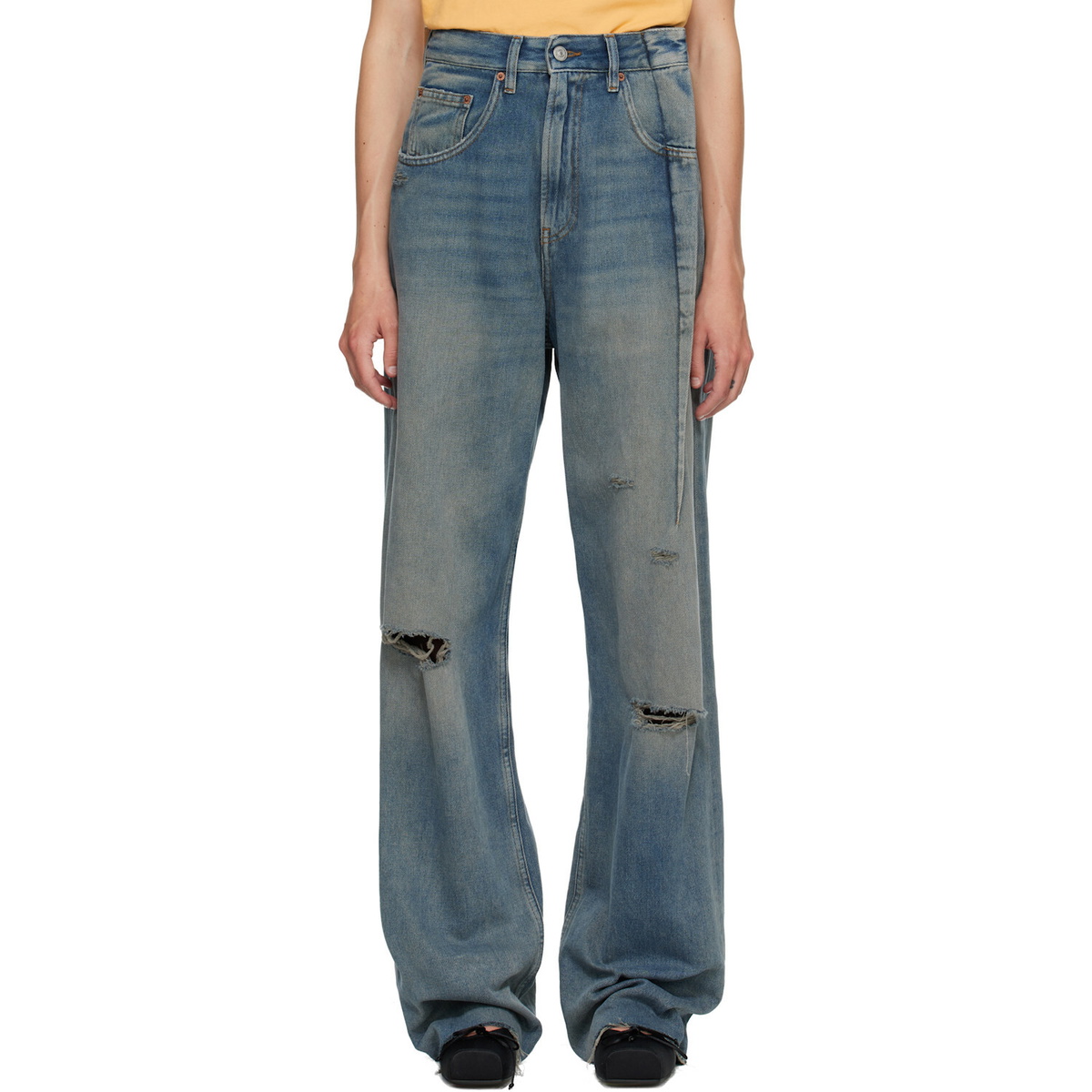 MM6 Maison Margiela Blue Aged Denim Jeans
