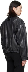 Wooyoungmi Black Zip Leather Jacket