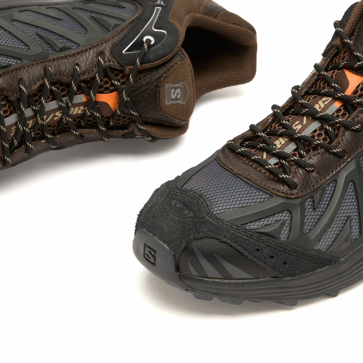 Salomon x Aries XT-Whisper Sneaker in Black/Earth Brown/Asphalt