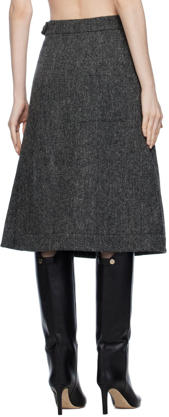 Saks Potts Gray Nicoline Midi Skirt