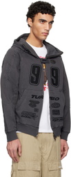 AAPE by A Bathing Ape Black AAPE Main Zip-Up Hoodie