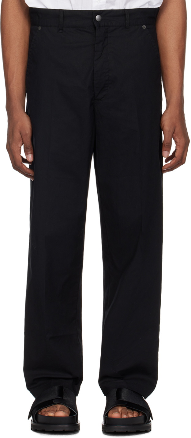 Izzue Black Loose-Fit Trousers