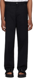Izzue Black Loose-Fit Trousers