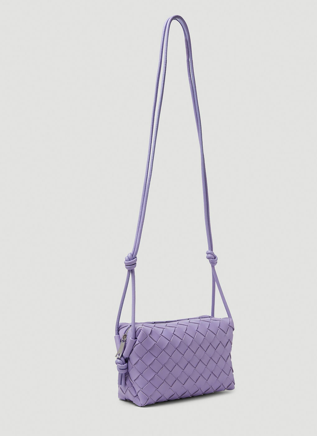 Bottega Veneta Leather Mini Loop Bag Lavender