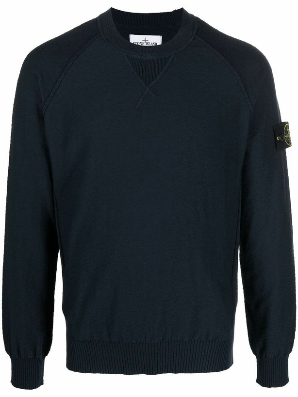 Photo: STONE ISLAND - Cotton Crewneck Jumper