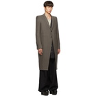 Rick Owens Taupe Oyster Overcoat