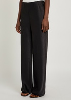 Vince Wide-leg Satin Trousers Black