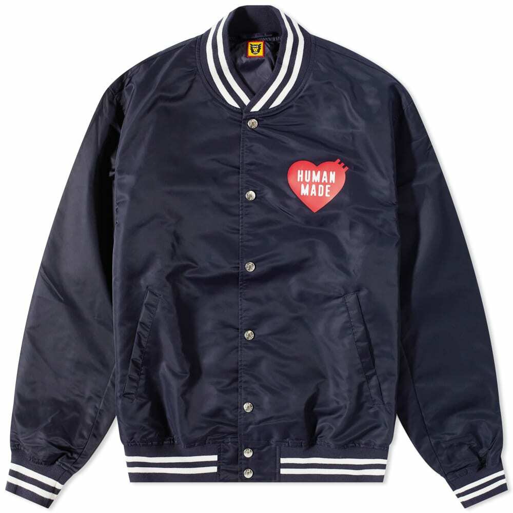 80s-90'S Chalk Line NFL New York Giants Padded Nylon Stadium Jacket, Made in USA, Men's Size Medium Nylon blue type Vintage Second Hand