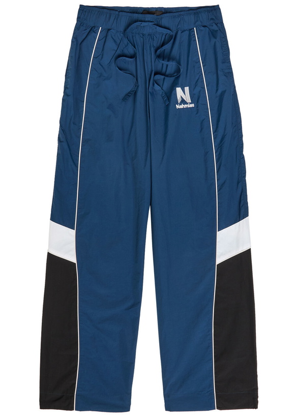 Photo: Nahmias Warm Up Panelled Shell Track Pants Blue