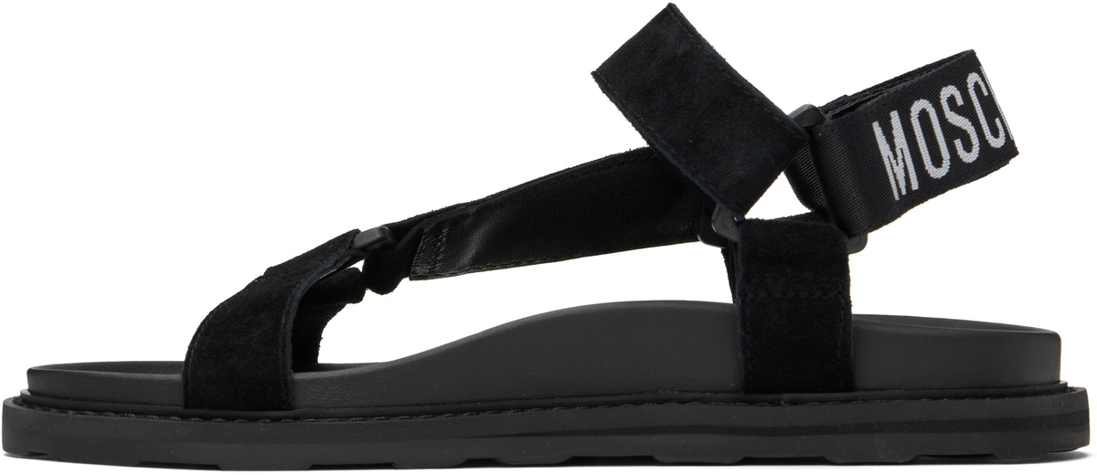 サンダル・ミュール Moschino Suede sandals Moschino Black Suede Sandals Moschino