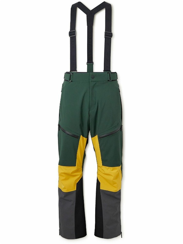 Photo: Moncler Grenoble - Straight-Leg Colour-Block Shell Ski Trousers - Green