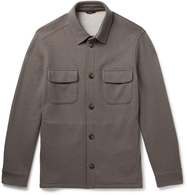 Photo: Loro Piana - Cashmere-Blend Overshirt - Gray