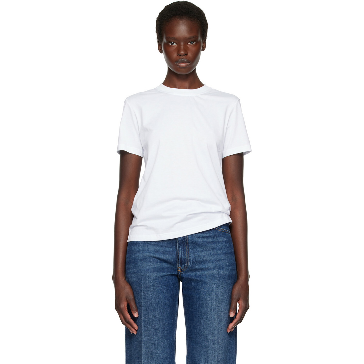 Lanvin White Cotton Ribbon Detail T-shirt