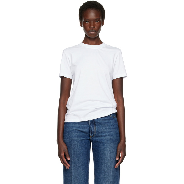 Photo: Lanvin White Cotton Ribbon Detail T-shirt