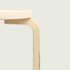 Artek x Hender Scheme Stool 60 in Wild Birch/Leather