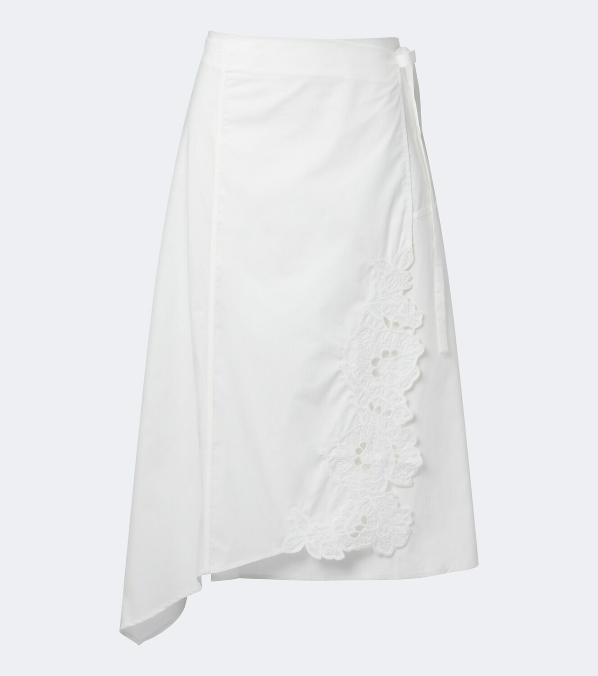 SIR Klara asymmetric cotton midi skirt