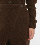 Alanui - Ribbed-knit alpaca wool-blend wrap skirt