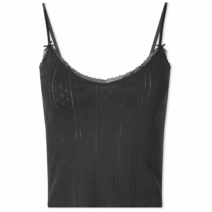 Photo: Cou Cou Women's Pointelle Cami Vest in Black