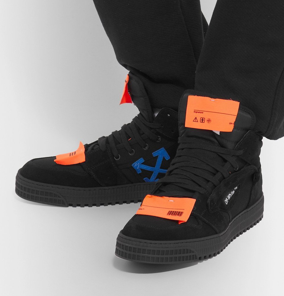 Off-White Black Suede and Textured Leather Off-Court 3.0 High Top Sneakers  Size 41 Off-White