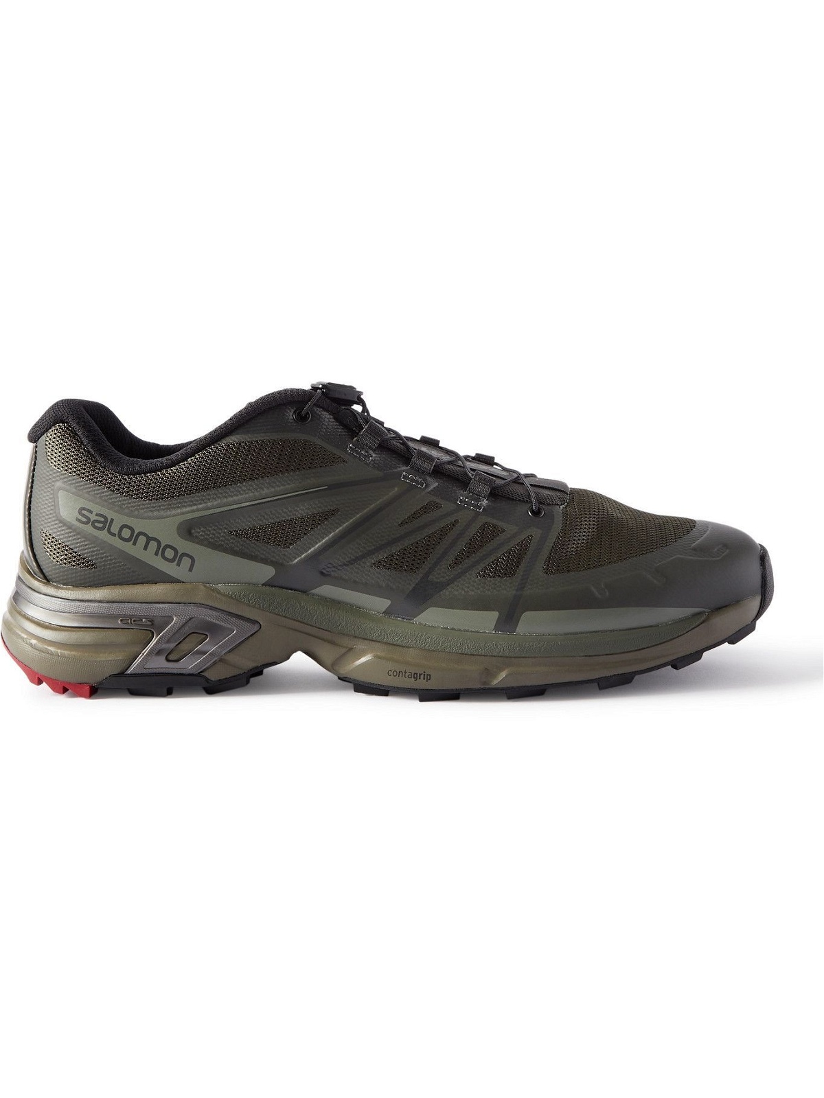 Photo: Salomon - XT-Wings 2 Advanced Rubber-Trimmed Coated-Mesh Running Sneakers - Green