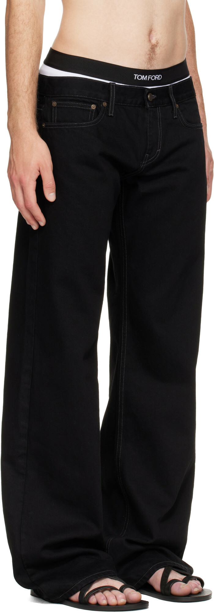 Raimundo Langlois Black Bootcut Jeans