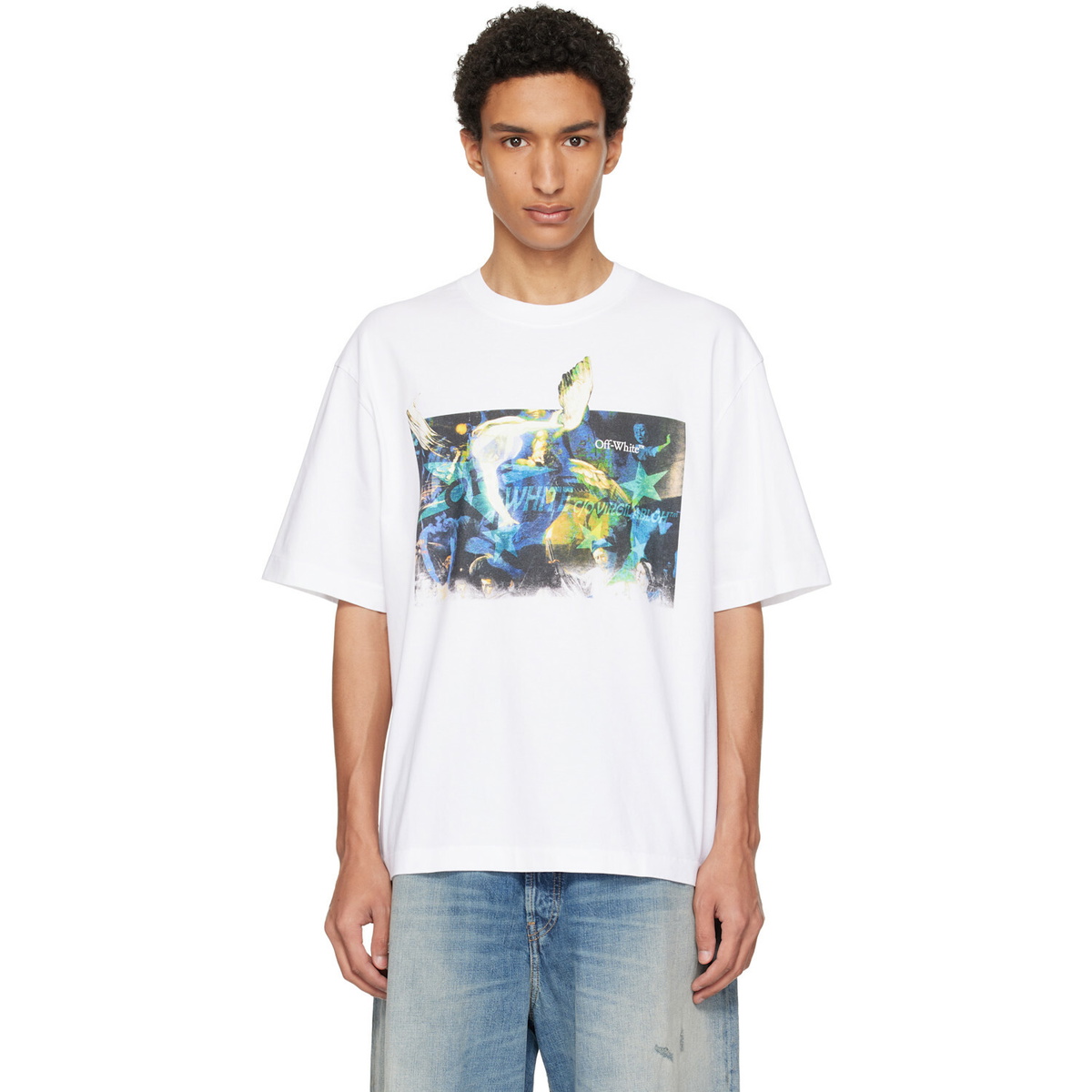 Off-White White Rave Painting Skate T-shirt