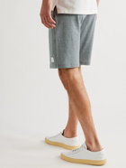 Paul Smith - Herringbone Organic Cotton-Jersey Drawstring Shorts - Gray