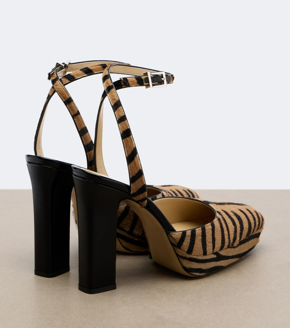 Fendi Tiger-print calf hair platform pumps