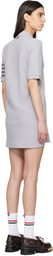 Thom Browne Gray Textured Piqué Polo Minidress