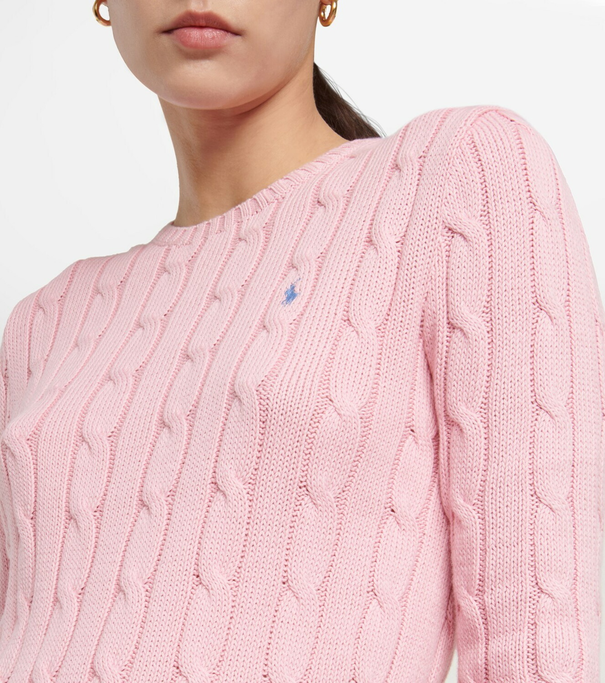 Polo Ralph Lauren Cable-knit Cotton Sweater in Pink