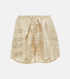Toteme Logo silk shorts