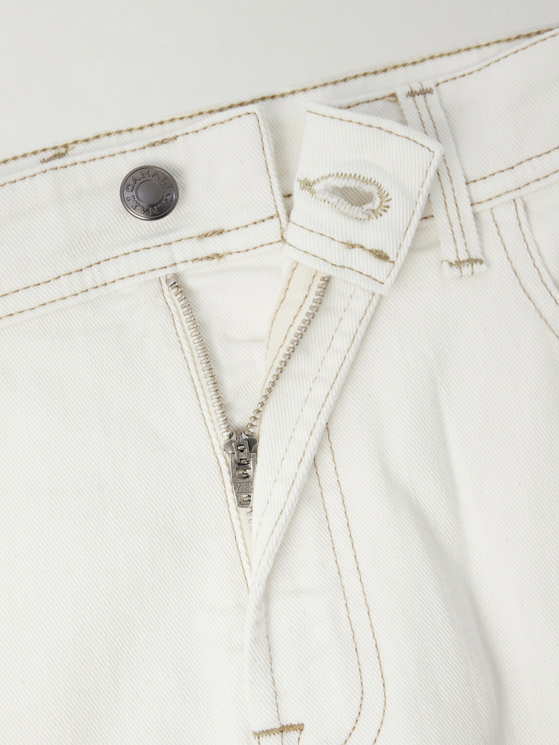 Canali - Slim-Fit Straight-Leg Jeans - White