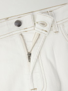 Canali - Slim-Fit Straight-Leg Jeans - White