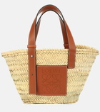 Loewe - Small leather-trimmed basket tote