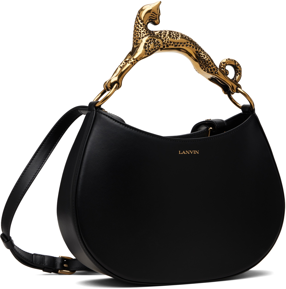 Lanvin Black Cat Leather Bag