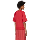 Tibi Red Short Sleeve Sweatshirt