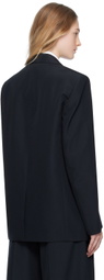Alexander Wang Black Combo Collared Blazer