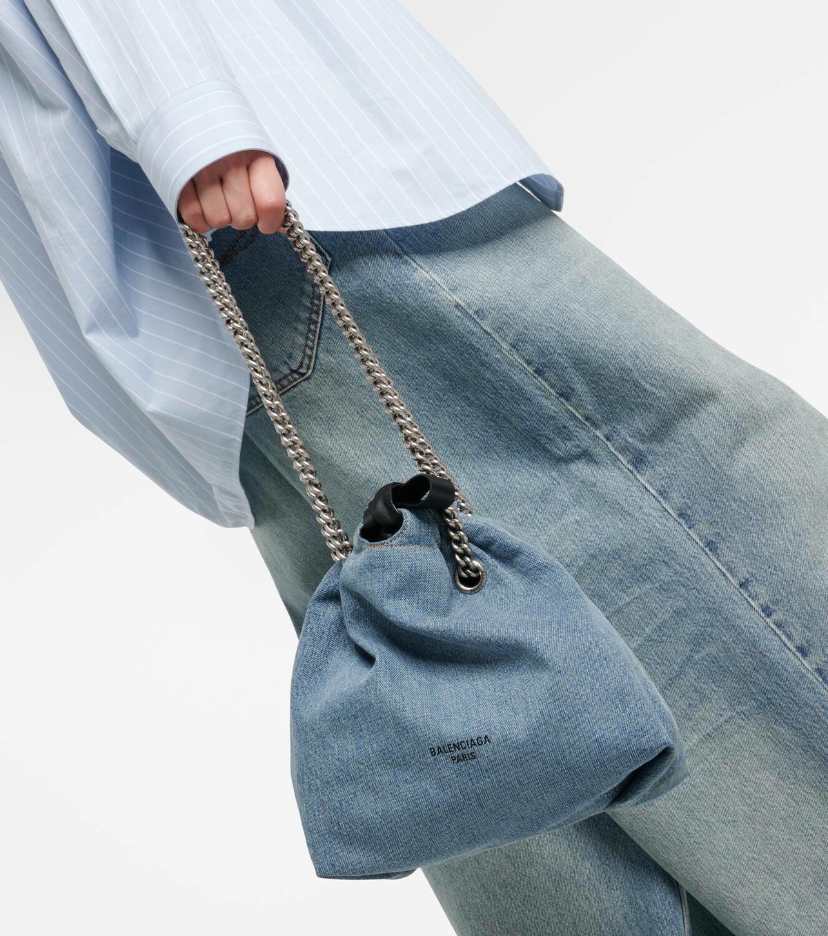 Balenciaga Crush Small denim tote bag Balenciaga