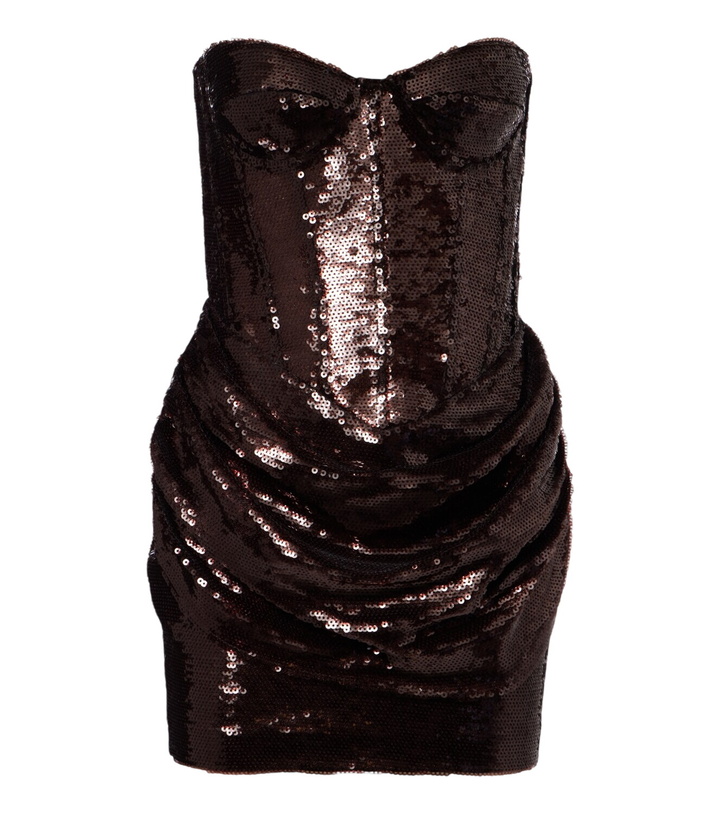 Photo: The New Arrivals Ilkyaz Ozel Sequined draped corset dress