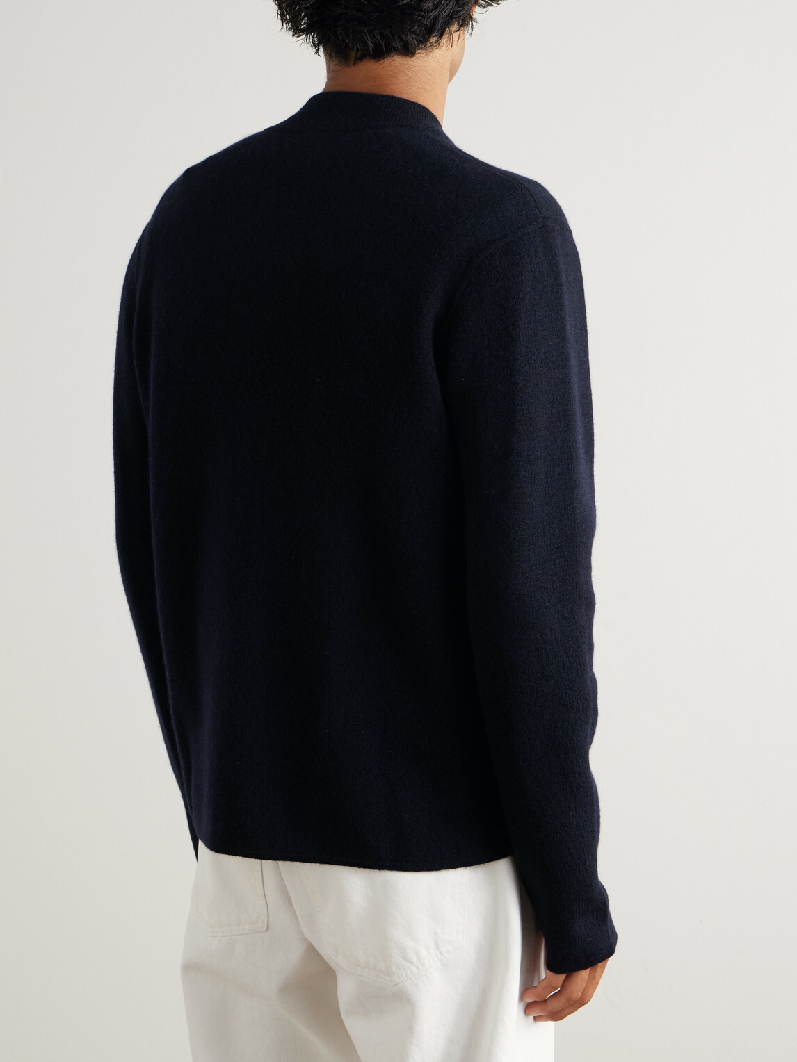 Allude - Virgin Wool and Cashmere-Blend Bomber Jacket - Blue