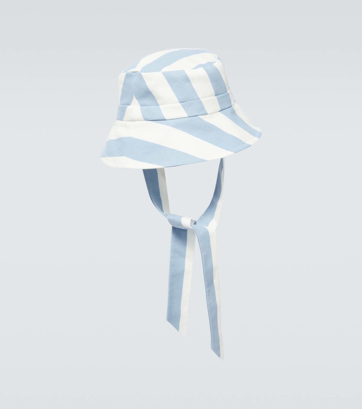 King & Tuckfield Striped cotton canvas bucket hat
