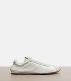 Miu Miu Plume suede-trimmed sneakers