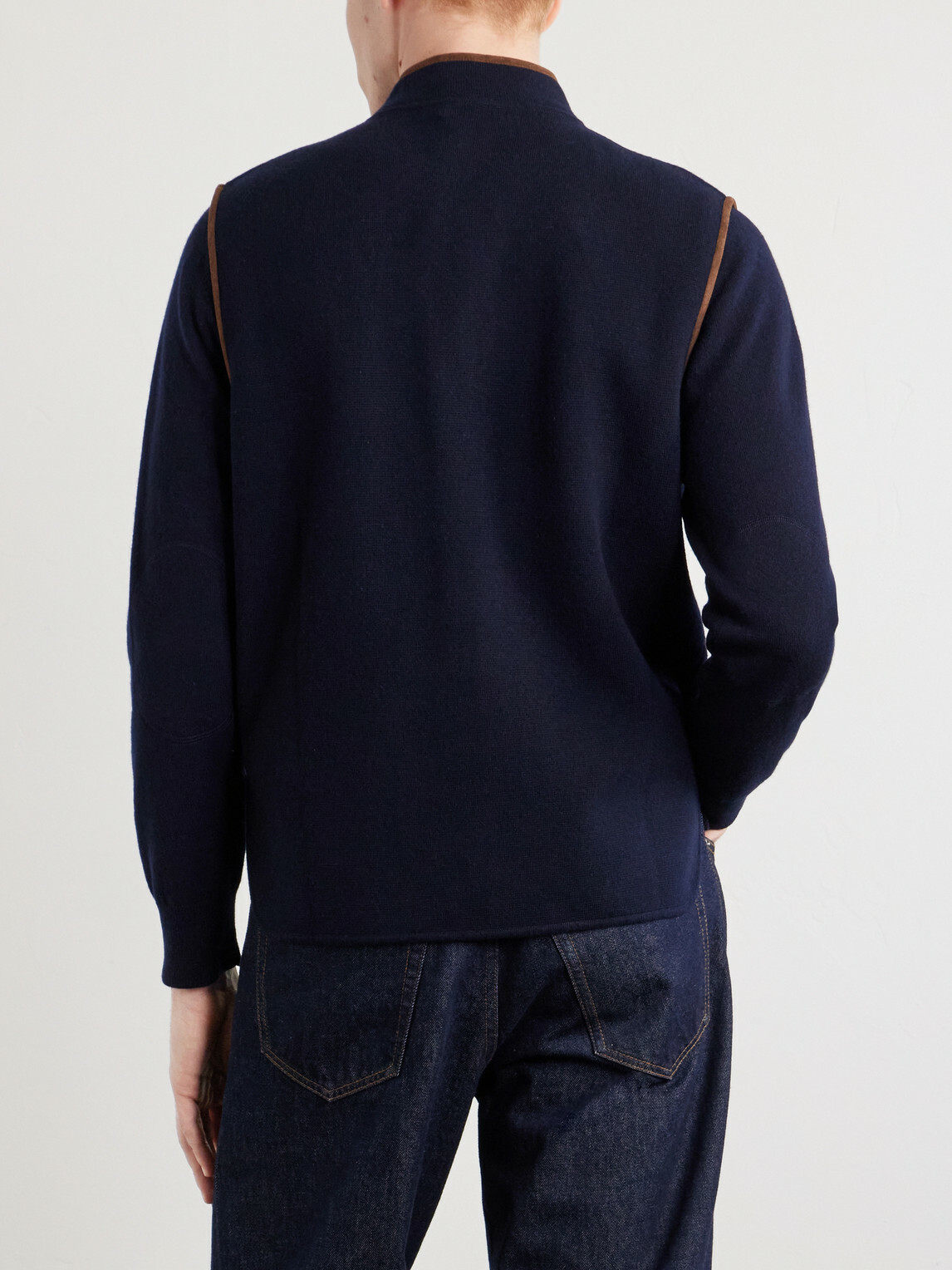 N.PEAL - Shaftsbury Organic Cashmere Gilet - Blue