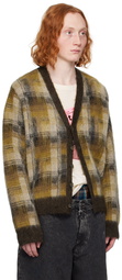 Maison Margiela Brown Check Cardigan