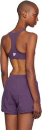 District Vision Purple Twin Layer Medium Support Sport Bra