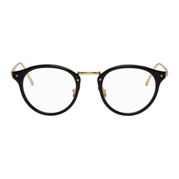 Linda Farrow Luxe Gold and Black 808 C1 Glasses Linda Farrow Luxe