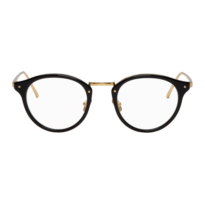 Photo: Linda Farrow Luxe Gold and Black 808 C1 Glasses