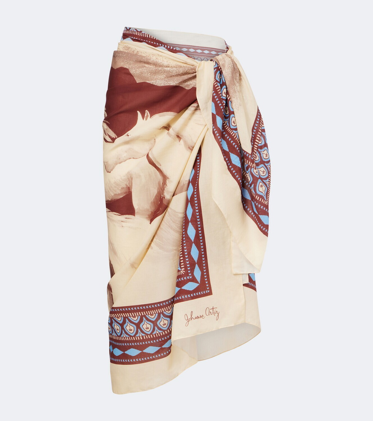 Johanna Ortiz Printed cotton beach cover-up