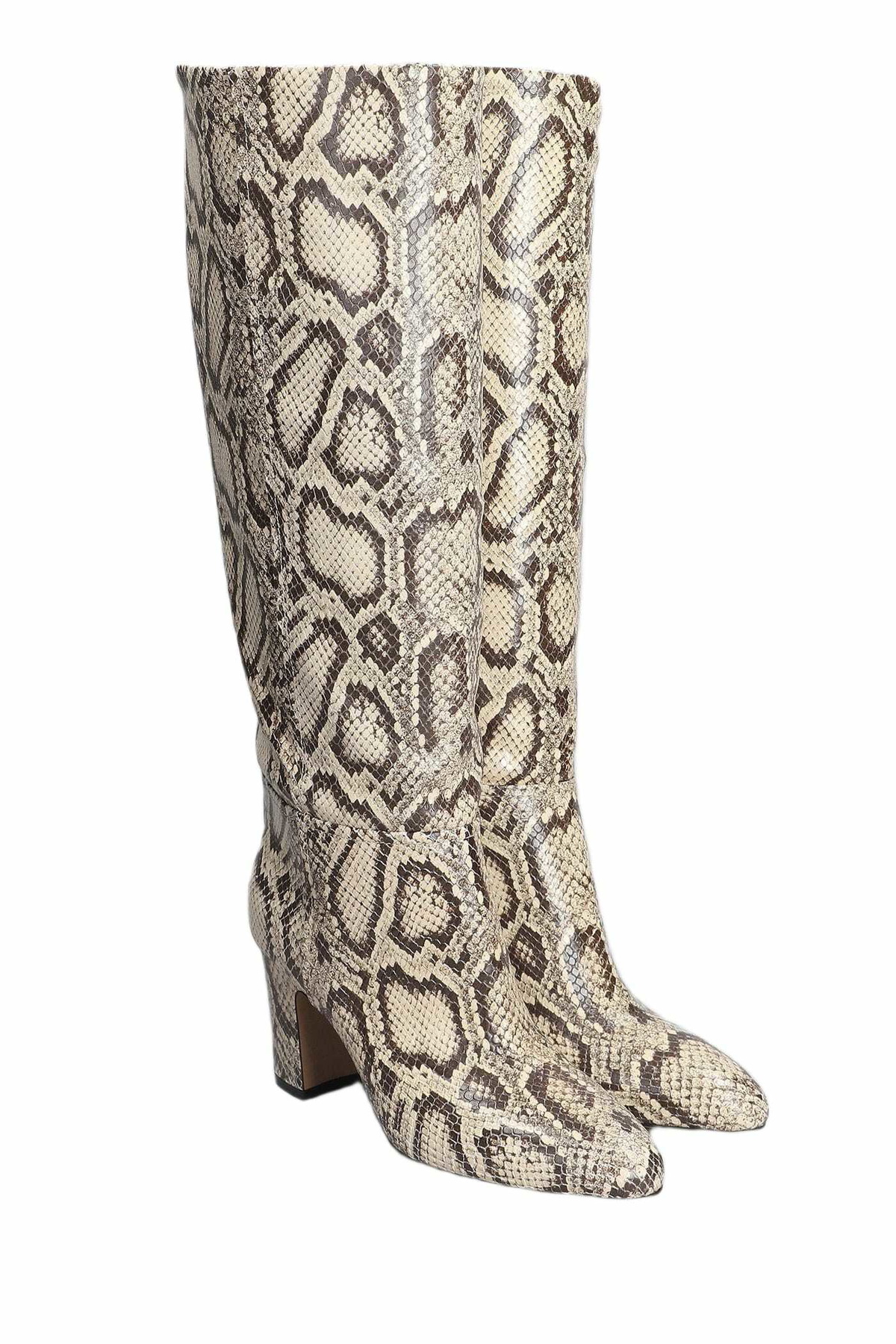 Python Print Heels Paris Texas Lavinia Boot 75 High Heels Boots In Python Print Leather ...