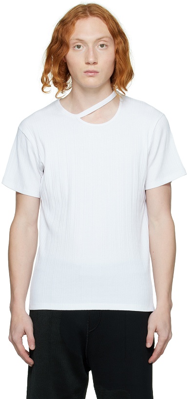 Photo: LGN Louis Gabriel Nouchi White Cutout T-Shirt